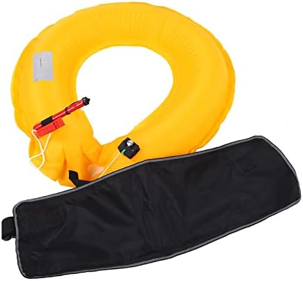 27.56″ Inflatable PFD Belt Pack with Reflective Tapes and Whistle,plplaaoo Inflatable Life Jacket,Inflatable Life Jacket Waist Belt Flotation Device, Manual Inflatable Life Jacket