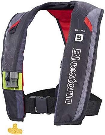 Bluestorm Gear Stratus 35 Inflatable PFD Life Jacket | US Coast Guard Approved Automatic/Manual Life Vest for Adults