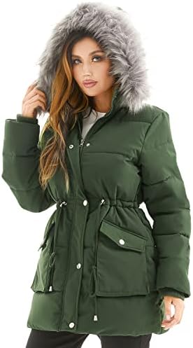 FARVALUE Women’s Winter Coat Down Long Parka Winter Jacket Thicken Puffer Coat Warm Jacket with Removable Fur Hood