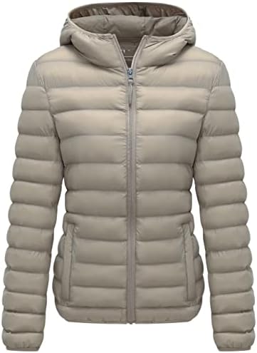 GGleaf Women’s Hooded Packable Ultra Light Coat Warm Short Puffer Jacket