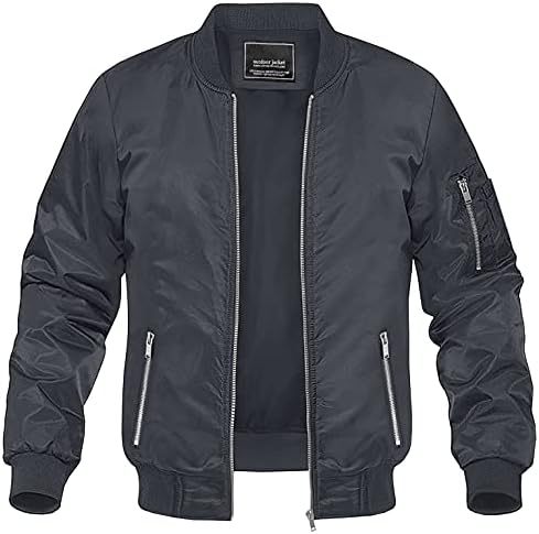 MAGNIVIT Men’s Lightweight Bomber Jackets Full Zip Windbreaker Active Coat Outwear