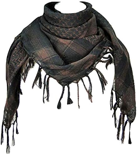 Tapp Collections Premium Shemagh Head Neck Scarf – Dark Brown/Black