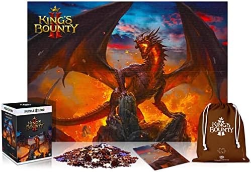 King’s Bounty II: Dragon | 1000 Piece Puzzle | Poster and Bag Included | 68 x 48 | Adults and Children from 14 Years | Perfect for a Christmas or Birthday Gift | Video Game | Decoration