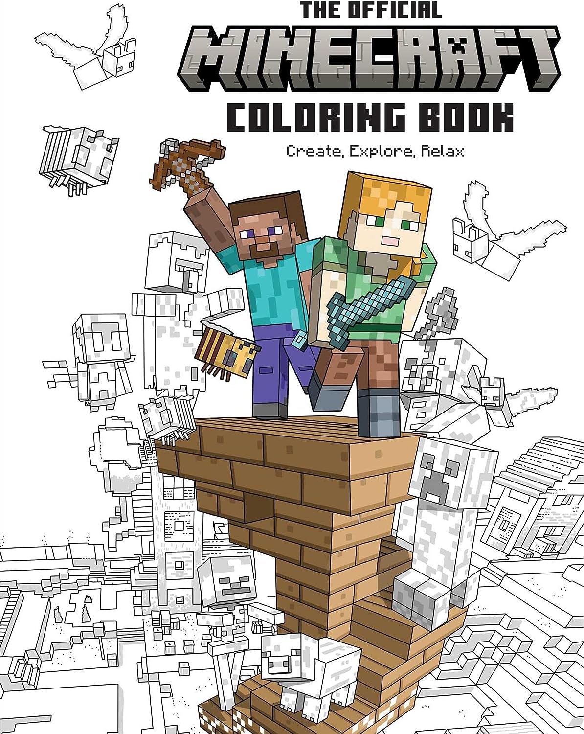 The Official Minecraft Coloring Book: Create, Explore, Relax!: Colorful Storytelling for Advanced Artists (Gaming)