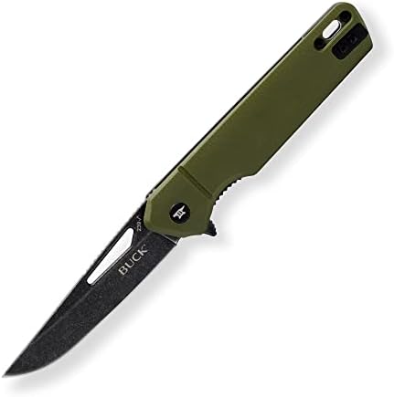 Buck Knives 239 Infusion Folding Pocket Knife with Stonewash Modified Tanto Blade, G10 Handle, Pocket Clip