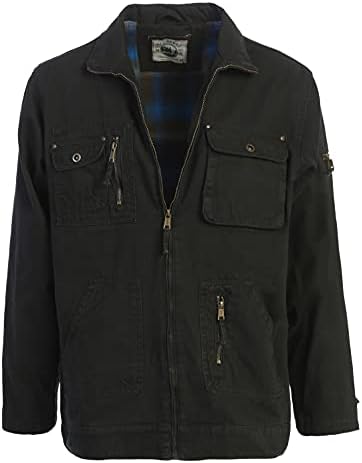 Gioberti Men’s 100% Cotton Casual Outerwear Twill Multi Pocket Cargo Shirt Jacket