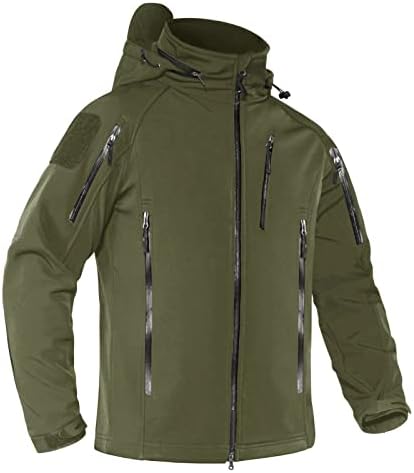 MAGNIVIT Men’s Tactical Jacket Winter Hiking Skiing Waterproof Coats Army Green