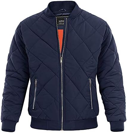 MAGNIVIT Men’s Bomber Jacket Winter Fall Quilted Puffer Jacket Warm Padded Coats
