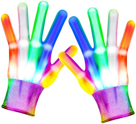 Kids Toys LED Gloves,Boy Toys Age 3-12 Year Old with 6 Flash Mode,Cool Toys Stocking Stuffer for Birthday Halloween Christmas