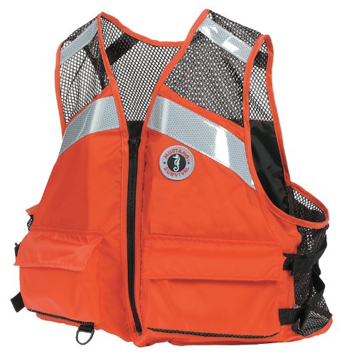 Mustang Survival Life Jacket, L/XL, Orange