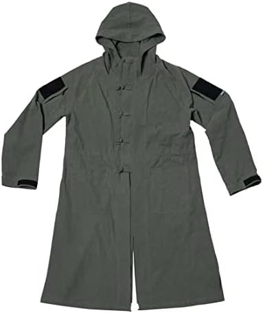 KAROYD TRN Tactical Long Coat with Hood, BACRAFT Outdoor Tactical Long Coat Training Cloak with Hood (Black/M)