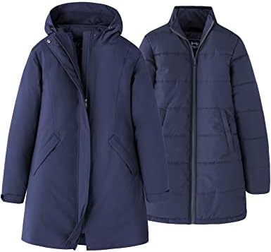 Ampake Women’s Winter 3 in 1 Parka Coat Warm Puffer Liner Jacket with Detachable Hood