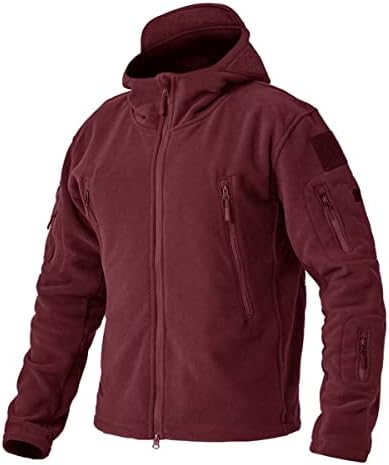 BIYLACLESEN Men’s Winter Fleece Hooded Warm Military Tactical Coats Sport Outdoor Fleece Jacket Coats