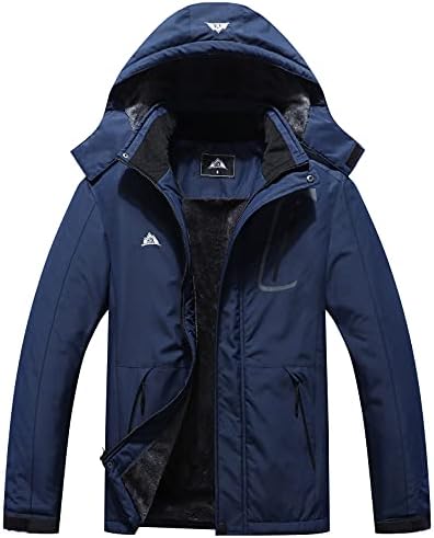 Men’s Mountain Waterproof Ski Jacket Windproof Rain Windbreaker Winter Warm Hooded Snow Coat