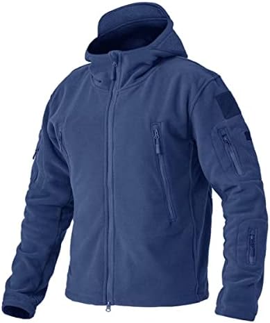 BIYLACLESEN Men’s Winter Fleece Hooded Warm Military Tactical Coats Sport Outdoor Fleece Jacket Coats
