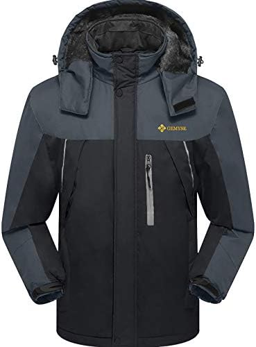 GEMYSE Men’s Mountain Waterproof Ski Snow Jacket Winter Windproof Rain Jacket