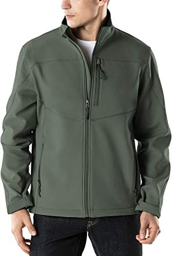 TSLA Men’s Full-Zip Softshell Winter Jacket, Waterproof Fleece Lined Athletic Jacket, Outdoor Sport Windproof Jackets