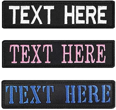 2 Pieces of The Custom Personalized Embroidered Name Patches Hook Fastener,Uniform,Work Shirt,Hat Morale Name Patch, Size is 4″X1″