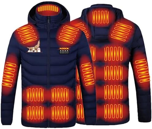 Men Women Heated Jacket, Ski Jacket Coat, 21 Areas Heating Thicken Unisex Winter Coats, 4 Heating Modes Thermal Coats