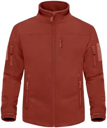 MAGNIVIT Men’s Full Zip Tactical Fleece Jacket Fall Winter Windproof Soft Polar Coats with 5 Zip Pockets
