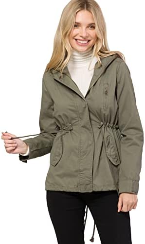 Design by Olivia Women’s Military Anorak Safari Hoodie Jacket