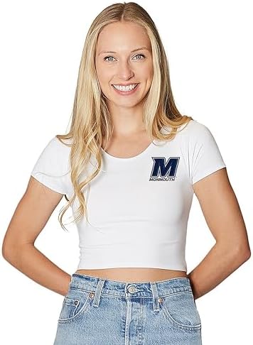 Lojobands Women’s Tailgate Outfit College Fitted Cropped Tee Crop Top Made in USA One Size Fits Most