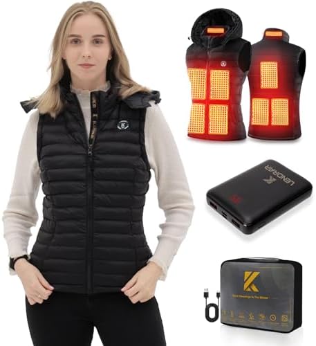 LENORAR Heated Vest for Women With Battery Pack Included, Winter Warm Heating Outwear Vests Jacket- Gifts for Women