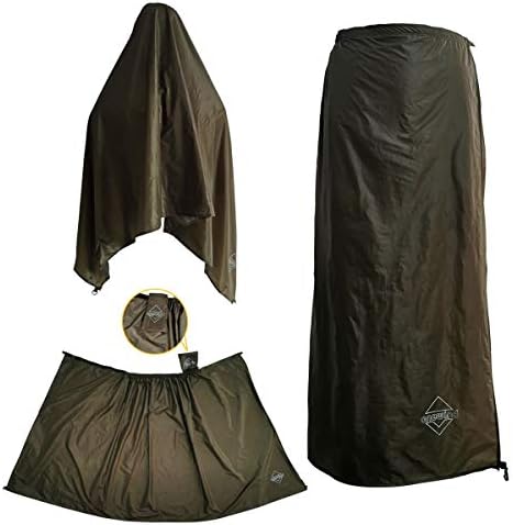 onewind Rain Skirt for Men and Women Half Poncho Waterproof Ultralight Nylon Rain Pants Kilt Windproof Rainwear Liner for Cycling Riding Camping Hiking
