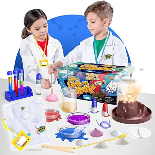 Science Kit for Kids Ages 3, 4, 5, 6, 7 – Over 20 Science Experiments – Lab Coat Included