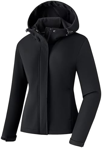 wantdo Women’s Fleece Lined Jacket Softshell Jacket Lightweight Insulated Jacket