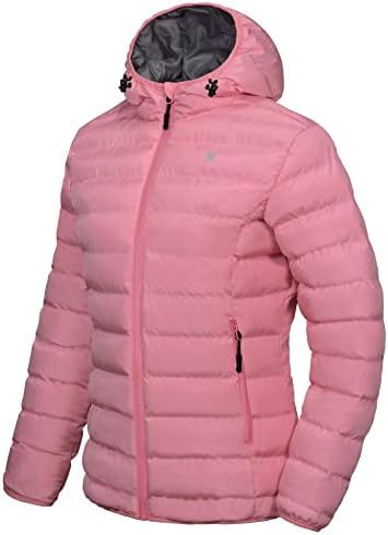 Little Donkey Andy Women’s Warm Waterproof Puffer Jacket Hooded Windproof Winter Coat with Recycled Insulation