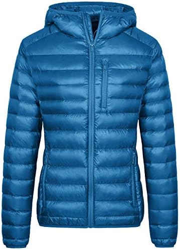 Wantdo Women’s Packable Down Jacket Lightweight Puffer Jacket Hooded Winter Coat