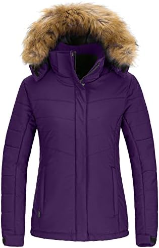 wantdo Women’s Waterproof Ski Jacket Hooded Snow Coat Mountain Winter Parka Snowboarding Jackets