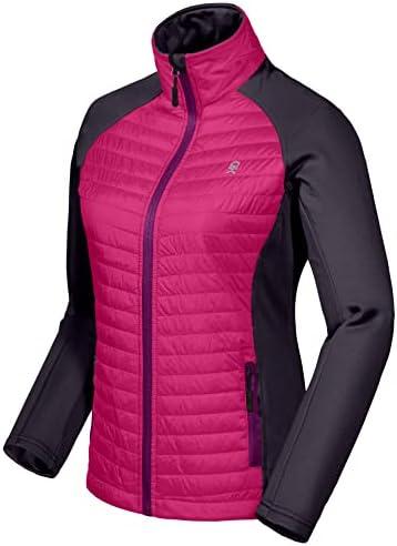 Little Donkey Andy Women’s Insulated Hiking Jacket, Thermal Running Hybrid Jacket, Lightweight Breathable and Warm