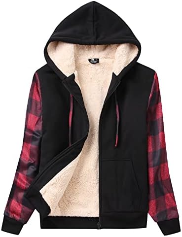 GEEK LIGHTING Hoodies for Women Sherpa Lined Winter Fleece Sweatshirt – Full Zip Up Thick