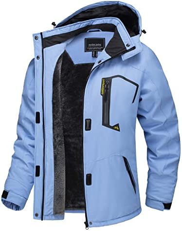 TACVASEN Women’s Waterproof Ski Jacket Hooded Fleece Lined Warm Winter Jacket Snow Coat Mountain Windproof Rain Windbreaker