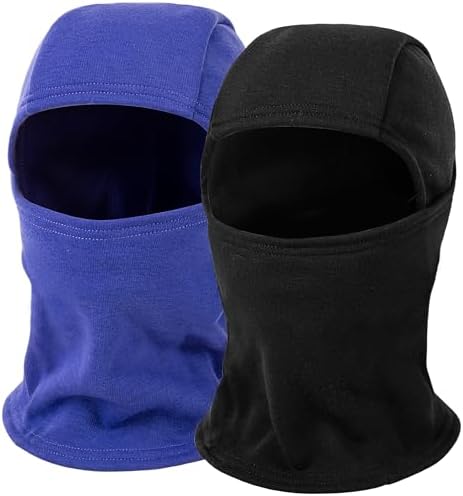 Ski Mask Balaclava for Kids Cold Weather Warm and Winter Windproof Fleece Caps Boys Girls Full Face Mask 2 Packs