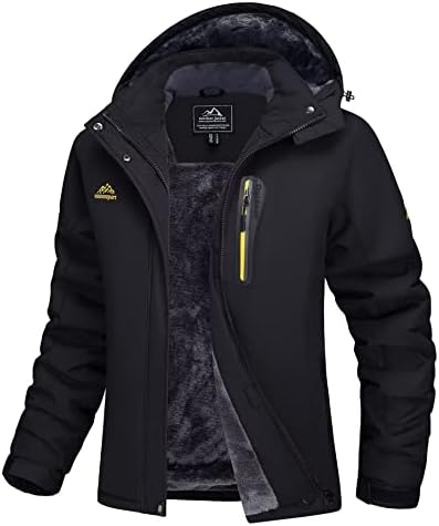 MAGCOMSEN Women’s Ski Jackets Water Resistant Insulated Snow Jcakets Windproof Fleece Lined Winter Coats with Hood