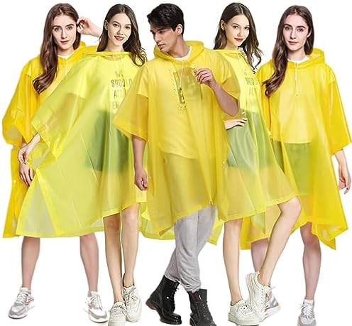 YUNLOVXEE Rain Poncho Raincoat for Adult – 2 Pack EVA Waterproof Rain Coat Reusable Rain Jacket for Women Men Disney
