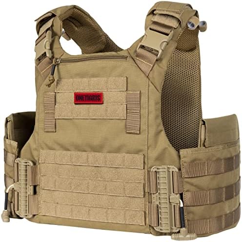 OneTigris FYR Tactical Vest, Quick Release Vest Adult Adjustable MOLLE Vest with 32-45 inch Removable Cummerbund