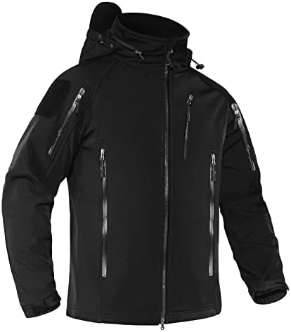 MAGNIVIT Men’s Tactical Jacket 8 Pockets Winter Water Resistant Softshell Hiking Military Coats Jackets