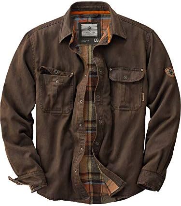 Legendary Whitetails Men’s Journeyman Shirt Jacket, Flannel Lined Shacket for Men, Water-Resistant Coat Rugged Fall Clothing