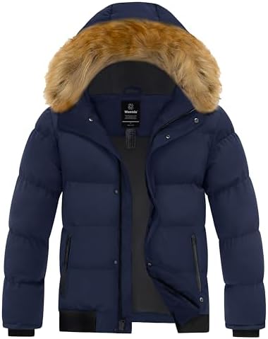 wantdo Men’s Hooded Winter Coat Waterproof Puffer Jacket Warmth Winter Jacket