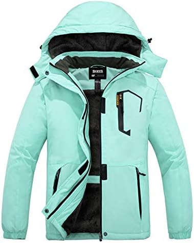 Skieer Women’s Waterproof Ski Jacket Warm Winter Coat Fleece Snowboarding Coat