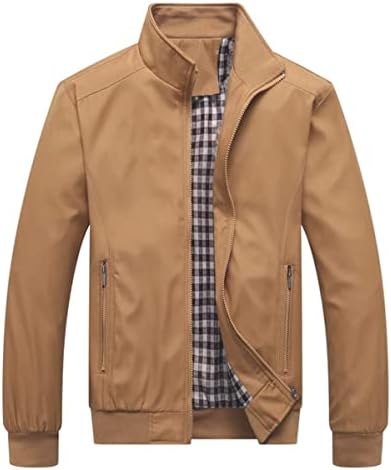 perdontoo Men’s Casual Shell Jacket Zip Up Windbreaker Outdoor Recreation Coat