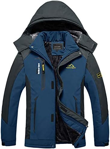 BIYLACLESEN Men’s Winter Coats Fleece Lined Ski Jacket Warm Windbreaker Parka