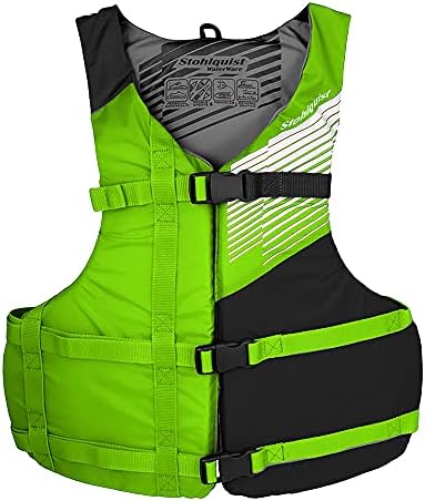 Stohlquist Fit Unisex Adult Life Jacket PFD – Coast Guard Approved, Easily Adjustable for Full Mobility, Lightweight, PVC Free | Universal and Oversize