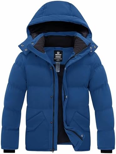 wantdo Men’s Hooded Winter Coat Puffer Jacket Thicken Bubble Coat Winter Parka