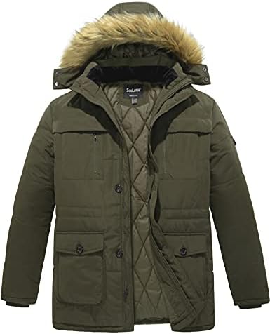 Soularge Men’s Big and Tall Winter Warm Heavy Hooded Parka Jacket