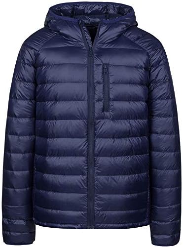 wantdo Men’s Packable Down Jacket Lightweight Puffer Jacket Hooded Winter Jacket